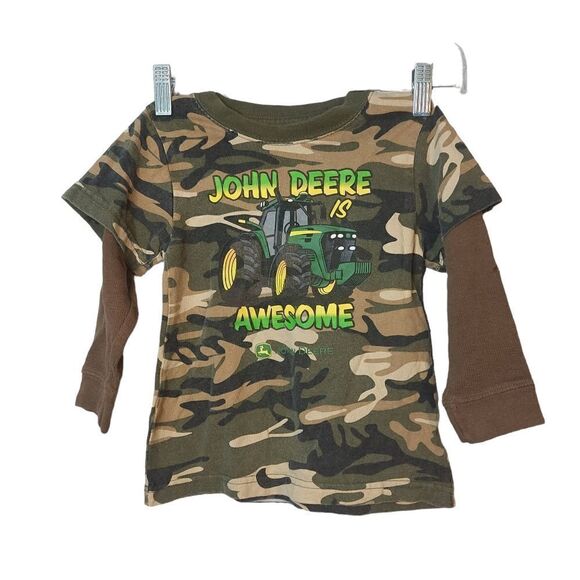 Boy Child John Deere  Longsleeve Tractor Shirt - Picture 1 of 8